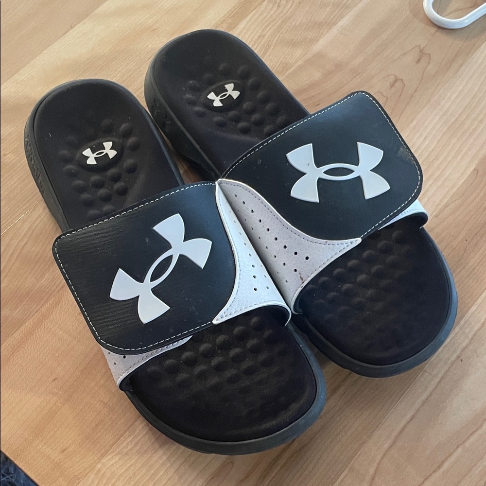 Under Armour Black and White Sandals